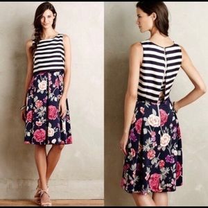 Moulinette Soeurs Floral Striped Dress